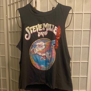 Black Graphic Tank Top